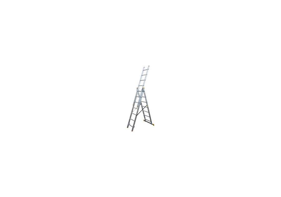 Drabina aluminiowa przemysłowa 3x9 stopni MASTER