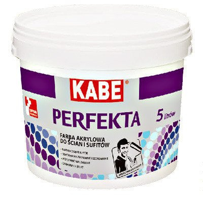 Farba Akrylowa KABE PERFEKTA 5L, pomieszczenia "suche"