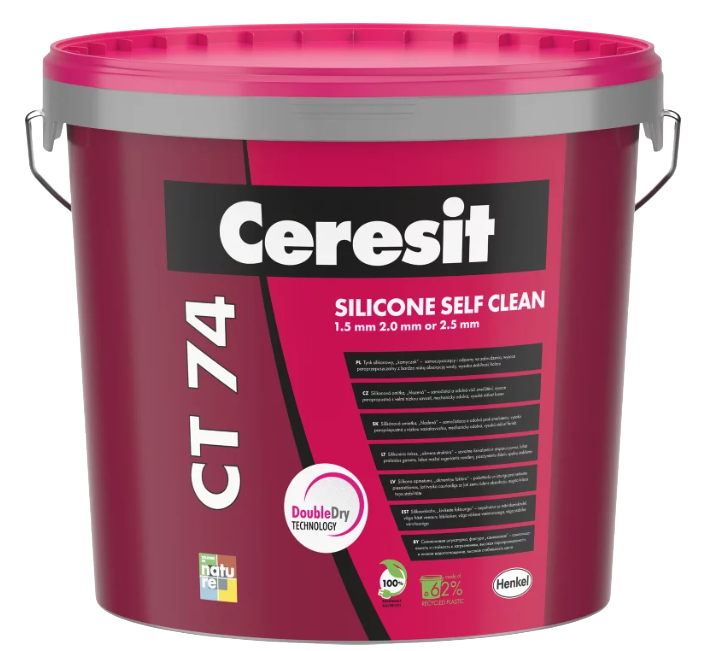 Ceresit CT 74 DOUBLE DRY baza do kolorowania (ziarno 1,5 mm), 25 kg, tynk silikonowy