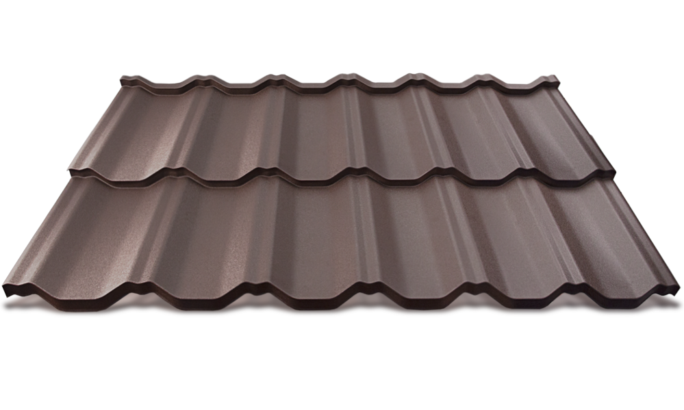 Blachodachówka Modułowa FLAMENCO 25x350 0,818 m2 brąz 8017 SUPER poliester połysk