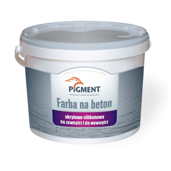 Farba PIGMENT na beton silikon-akryl 10L szara