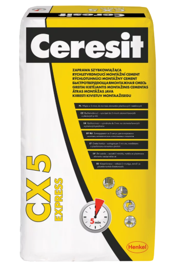 Ceresit CX 5 EXPRESS, worek 5 kg, zaprawa szybkowiążąca, czas wiązania 5min